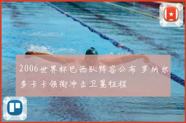 2006世界杯巴西队阵容公布 罗纳尔多卡卡领衔冲击卫冕征程