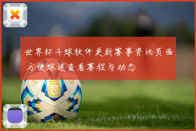 世界杯斗球软件更新赛事资讯页面 方便球迷查看赛程与动态